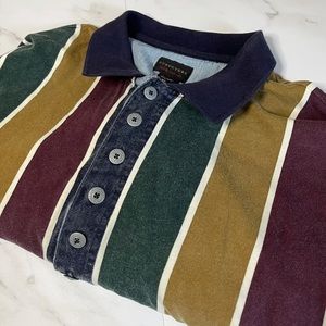 Rugby Shirt XL Vintage Structure Colorblock